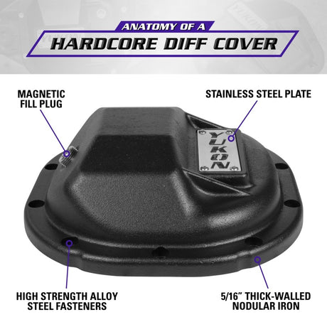 Couvercle de différentiel Yukon Gear Hardcore pour Ford 8,8 pouces