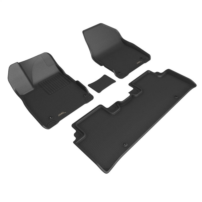 Tapis de sol 3D MAXpider 2022 Kia EV6 Kagu 1ère et 2ème rangée - Noir