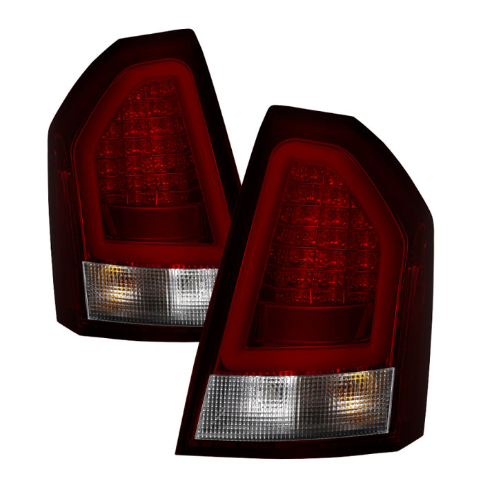 Feux arrière à LED Spyder Chrysler 300C 08-10 V2 - Rouge transparent ALT-YD-C308V2-LED-RC