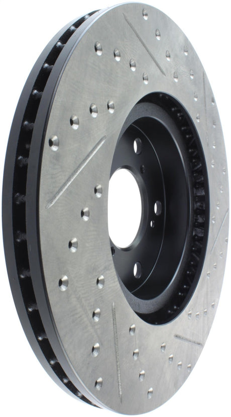Rotor avant droit perforé et rainuré StopTech 07-08 Acura MDX SportStop