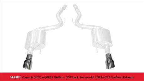 Kit d'embouts polis pour échappement Corsa 15-17 Ford Mustang GT 3,0 pouces d'admission / 4,5 pouces de sortie (pour échappement Corsa uniquement)