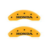 MGP 4 Caliper Covers Engraved Front Honda Rear H Logo Yellow Finish Black Char 2005 Honda Civic