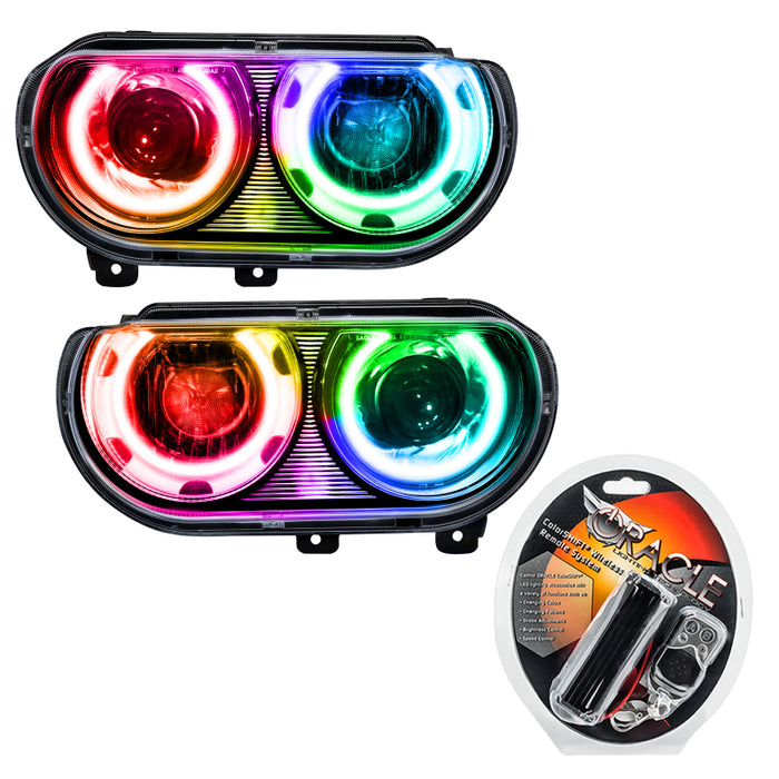 Oracle 08-14 Dodge Challenger SMD HL (HID Style) - ColorSHIFT SEE WARRANTY