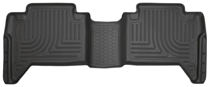 Revêtements de sol noirs Husky Liners 2016 pour Toyota Tacoma Crew Cab WeatherBeater 2e rangée