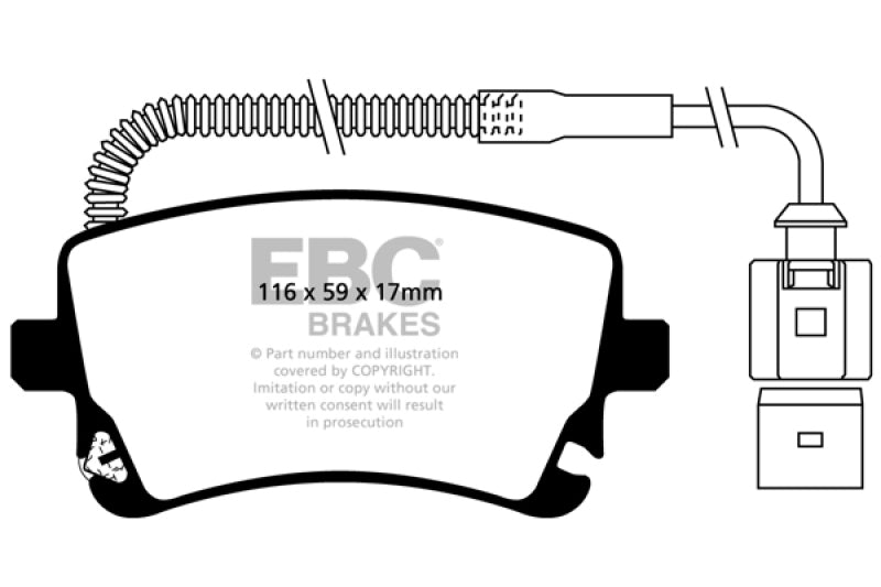 EBC 78-83 Mazda RX7 2.3 (1.1 rotatif) (tambours arrière) Plaquettes de frein avant Ultimax2