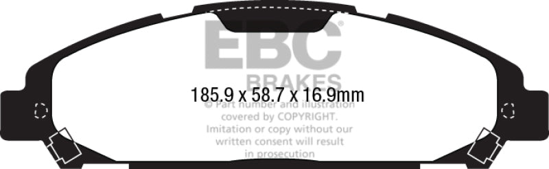 Plaquettes de frein avant EBC 15+ Ford Mustang 2.3 Turbo Yellowstuff