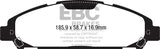 Plaquettes de frein avant EBC 15+ Ford Mustang 2.3 Turbo Yellowstuff