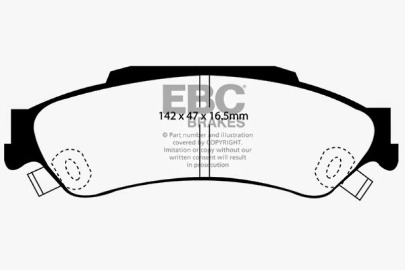 Plaquettes de frein arrière EBC Greenstuff pour Chevrolet Blazer 4.3 2WD 98-05