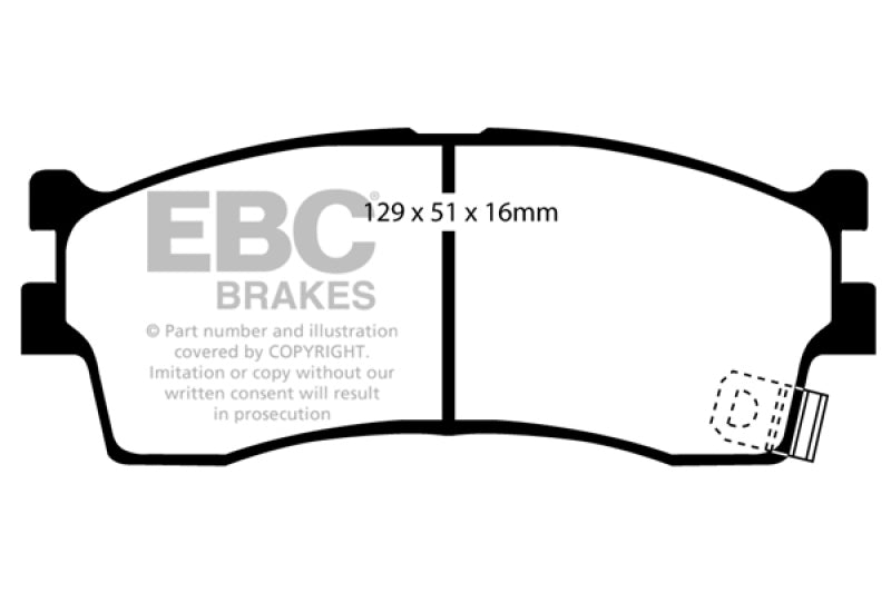 Plaquettes de frein avant EBC 03-05 Kia Rio Cinco 1.6 Ultimax2