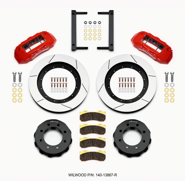 Kit avant Wilwood TX6R 16,00 pouces rouge 2005-2012 Ford F250/F350 4WD