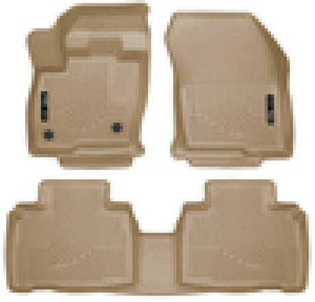 Revêtements de sol Husky Liners 2015 Ford Edge WeatherBeater Combo avant et 2e rangée Tan
