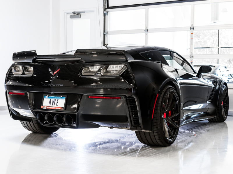 Échappement arrière AWE Tuning 14-19 Chevy Corvette C7 Z06/ZR1 Track Edition avec embouts noirs