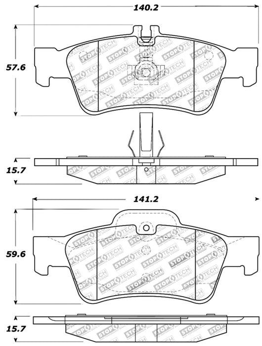 Plaquettes de frein arrière StopTech Performance pour Mercedes Benz