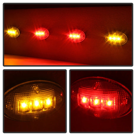 xTune Ford Superduty F250-F550 99-10 Dually Fender LED Side Fender Lights Clear ACC-LED-FDSD99-SL-C