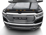 Couleur assortie du capot Aeroskin AVS 19-22 Ram 1500 avec lumières - Noir diamant