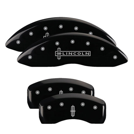 Couvre-étriers MGP 4 gravés avec logo étoile Fr Lincoln RR, finition noire, argent Char 17 Lincoln Continental