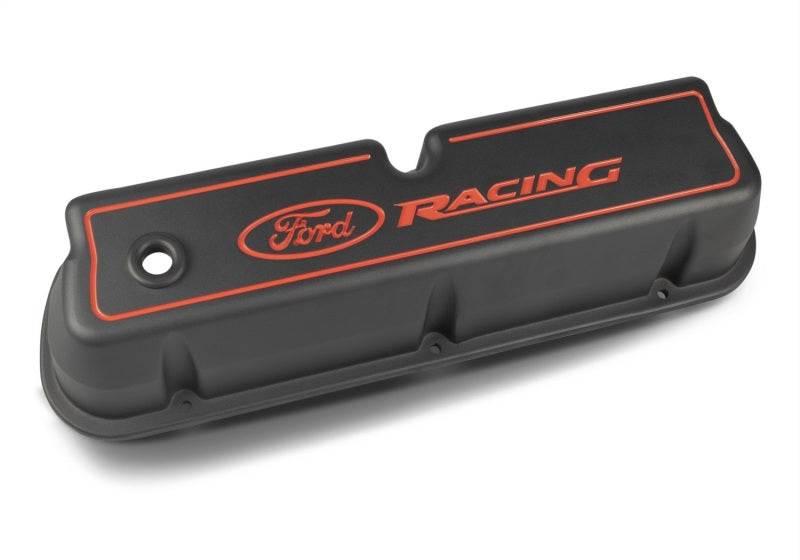 Couvre-culasses noirs moulés sous pression avec logo Ford Racing