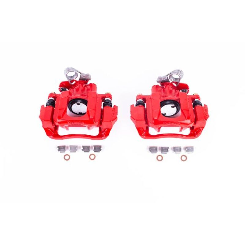 Étriers arrière rouges Power Stop 2009 Ford Flex avec supports - Paire