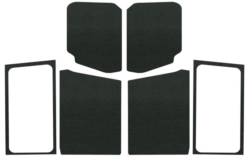 Kit de garniture de pavillon complet pour Jeep Wrangler JL 2 portes DEI 18-23 - 7 pièces - Noir