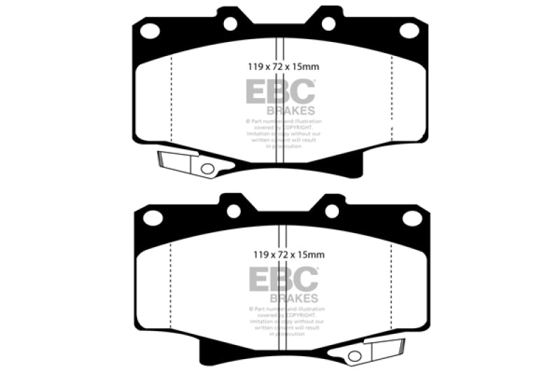 Plaquettes de frein avant EBC 96-97 Lexus LX450 4.5 Yellowstuff