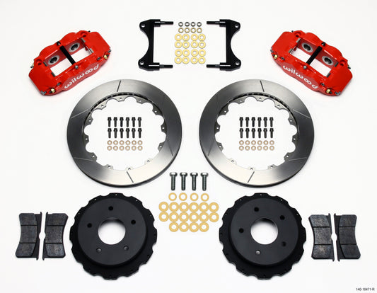 Wilwood Narrow Superlite 4R Rear Kit 12.88in Red 65-82 Corvette C2/C3