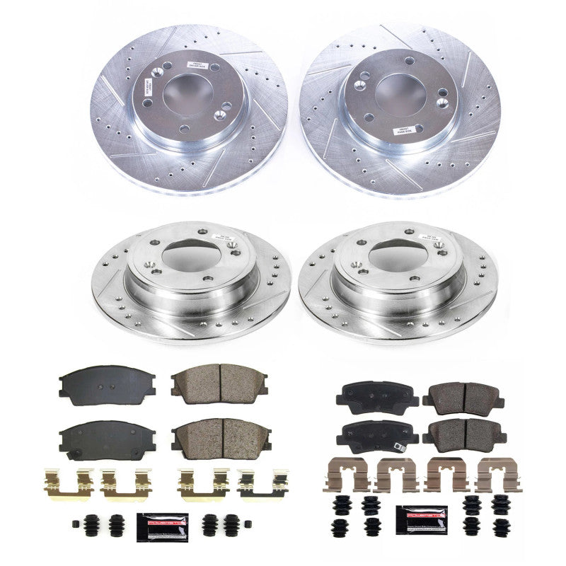 Power Stop 20-22 Hyundai Venue Front & Rear Z23 Evolution Brake Kit