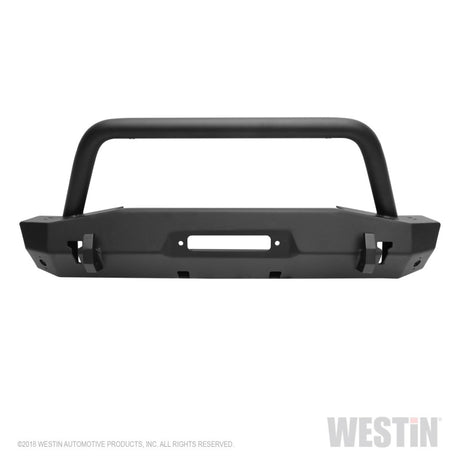 Pare-chocs avant court Westin 18-22 Jeep Wrangler JL / 20-22 Gladiator WJ2 avec pare-buffles - Tex. Blk