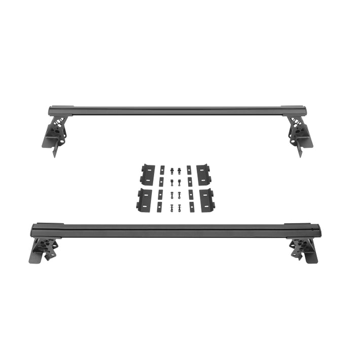 Kit de barres transversales Go Rhino 15-22 Ford F-150 / 19-22 RAM 1500 / 07-21 Toyota Tundra XRS - Tex. Blk