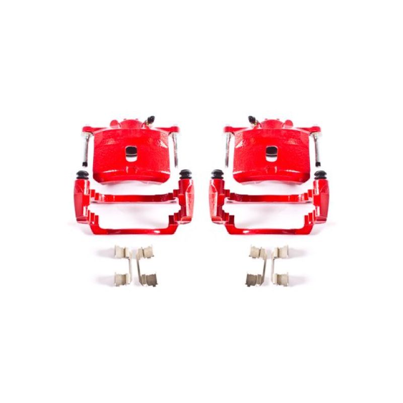 Étriers avant rouges Power Stop 01-05 Acura EL avec supports - Paire