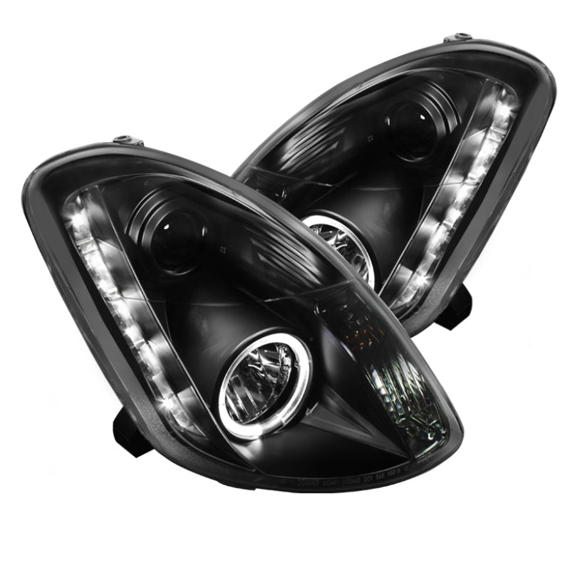 Spyder Infiniti G35 03-04 4DR Projecteur Halogène - LED Halo DRL Blk High H4 PRO-YD-IG35034D-DRL-BK