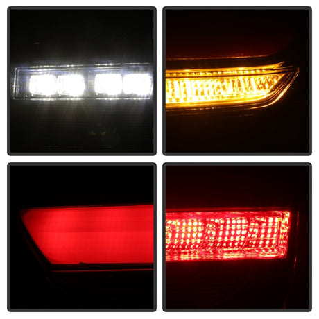 Feux arrière Spyder à LED pour BMW Série 3 F30 2012-2018 (ALT-YD-BMWF3012-SEQ-BSM) - Fumée noire