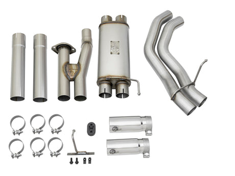 Échappement arrière de catalyseur aFe POWER Rebel Series 3 pouces 409 SS avec embouts polis 17 Ford F-150 Raptor V6-3,5 L