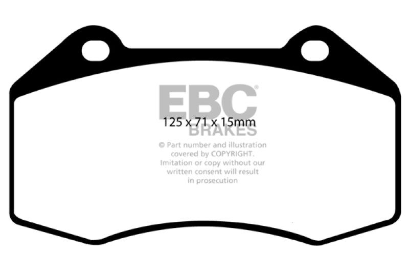 Plaquettes de frein avant EBC Ultimax2 pour Chevrolet Cobalt 2.0 Supercharged (SS) 07-08