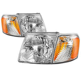 Phares de style OEM xTune 01-03 Ford Explorer Sport 4 pièces avec coins - Chrome (HD-JH-FEXP01-ST-C)