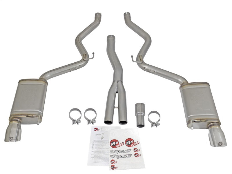 Échappements aFe MACHForce XP Cat-Back SS-304 EXH avec embouts polis 15-16 Ford Mustang EcoBoost 2.3L (t)