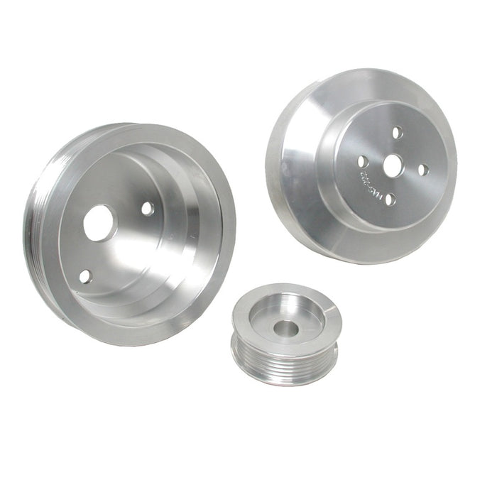 Kit de poulie de transmission inférieure BBK 88-95 GM Truck 4.3 5.0 5.7 - Aluminium CNC léger (3 pièces)