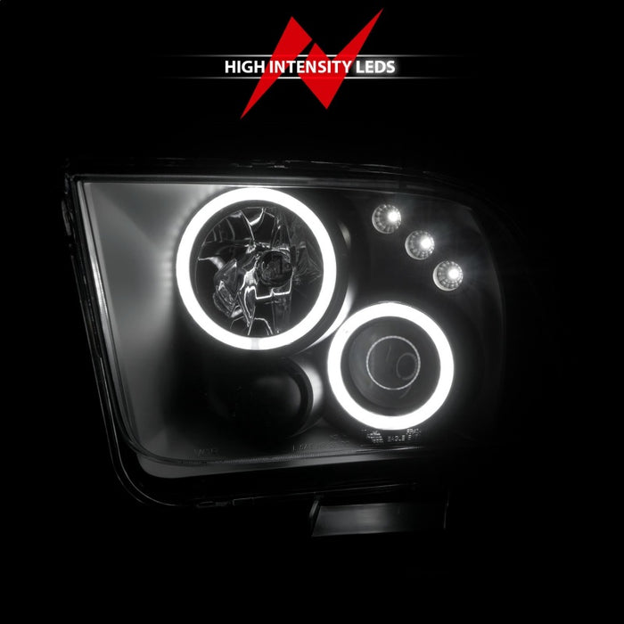 Phares de projecteur ANZO 2005-2009 Ford Mustang avec halo noir