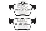 Plaquettes de frein arrière Yellowstuff EBC 2014+ Audi A3 1.8 Turbo (avec frein de stationnement électronique)