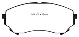 EBC 08-13 Cadillac CTS 3.6 (315mm Rear Rotors) Greenstuff Front Brake Pads