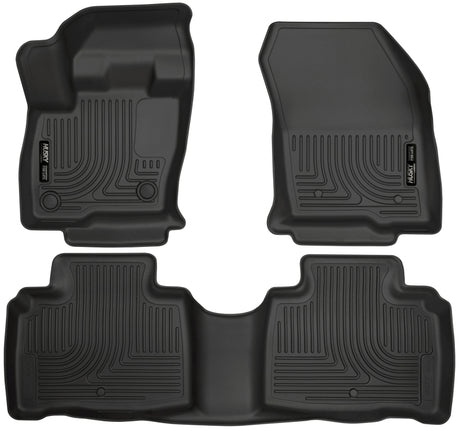 Revêtements de sol noirs Husky Liners 2016 Lincoln MKX WeatherBeater Combo