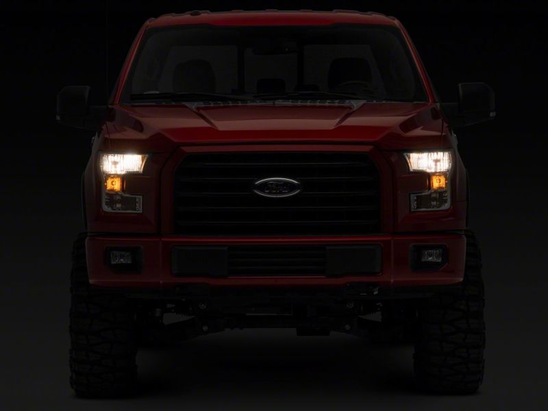 Phares Raxiom 15-17 Ford F-150 Axial OEM Style Rep - Boîtier chromé (lentille transparente)