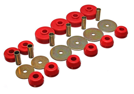Ensemble de montage de cabine à carrosserie rouge pour Toyota 4WD (sauf T-100 et Tundra) 79-88 Energy Suspension