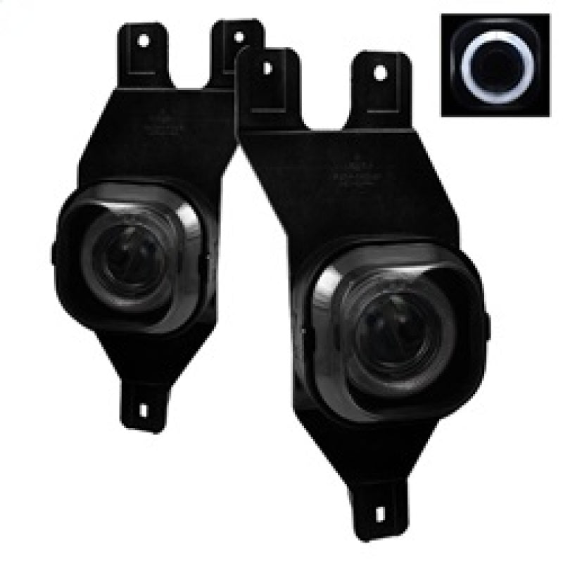 Phares antibrouillard à projecteur halo Spyder Ford F250/F350 99-04/Excursion 00-05 avec interrupteur Smke FL-P-FF25001-HL-SM
