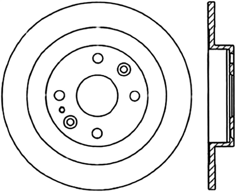 Fente d'alimentation StopTech 94-97/99-05 Mazda Miata (suspension normale 01-05 uniquement) Fente SportStop Cryo R