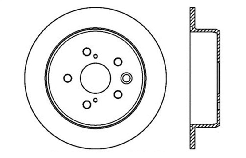 Disque de frein arrière gauche fendu et percé StopTech 06-10 Lexus IS 250/IS 300/IS 350 SportStop