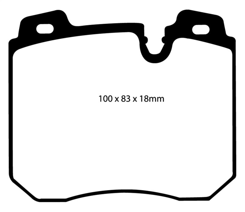 Plaquettes de frein avant Redstuff EBC 90-95 pour BMW 750iL 5.0 (E32)