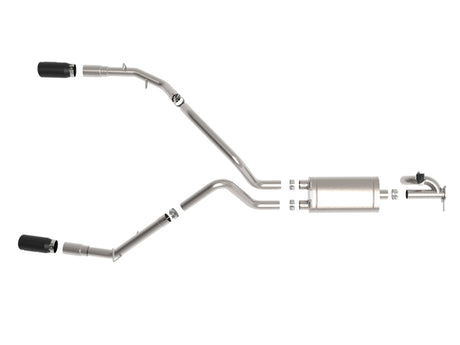 Échappement Cat-Back aFe Gemini XV 3 pouces 304 SS 19-21 Ram 1500 V8 5,7 L Hemi avec embouts noirs