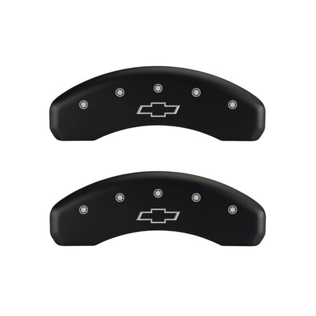 MGP 4 Caliper Covers Engraved Front & Rear Bowtie Red finish silver ch