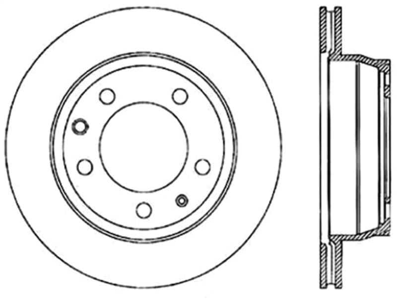 Rotor fendu arrière droit StopTech Power Slot 07-10 Audi Q7 / 03-10 Porsche Cayenne Cryo