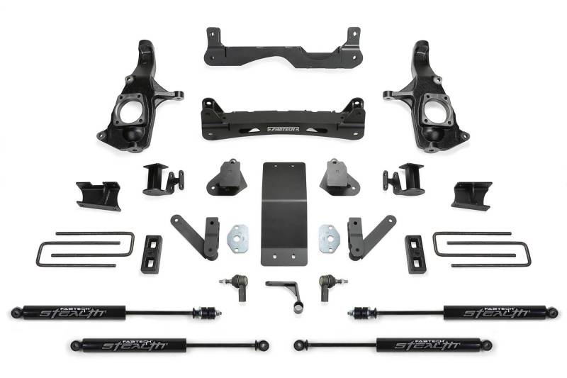 Système de base Fabtech 11-19 GM 3500HD 2WD/4WD 4 pouces avec Stealth Shks